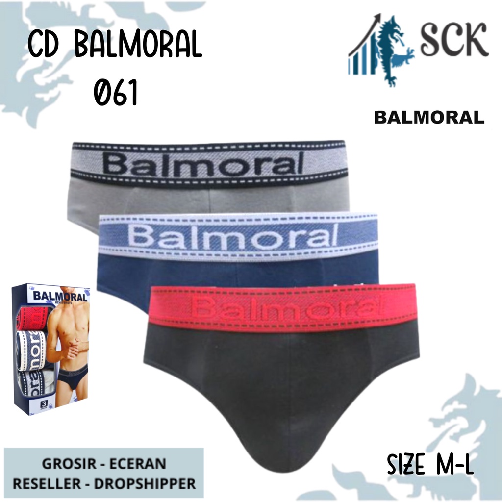 [ISI 3] CD BALMORAL 061 / Pakaian Dalam Pria / Celana Dalam Cowok Laki-Laki - SCKMENWEAR GROSIR