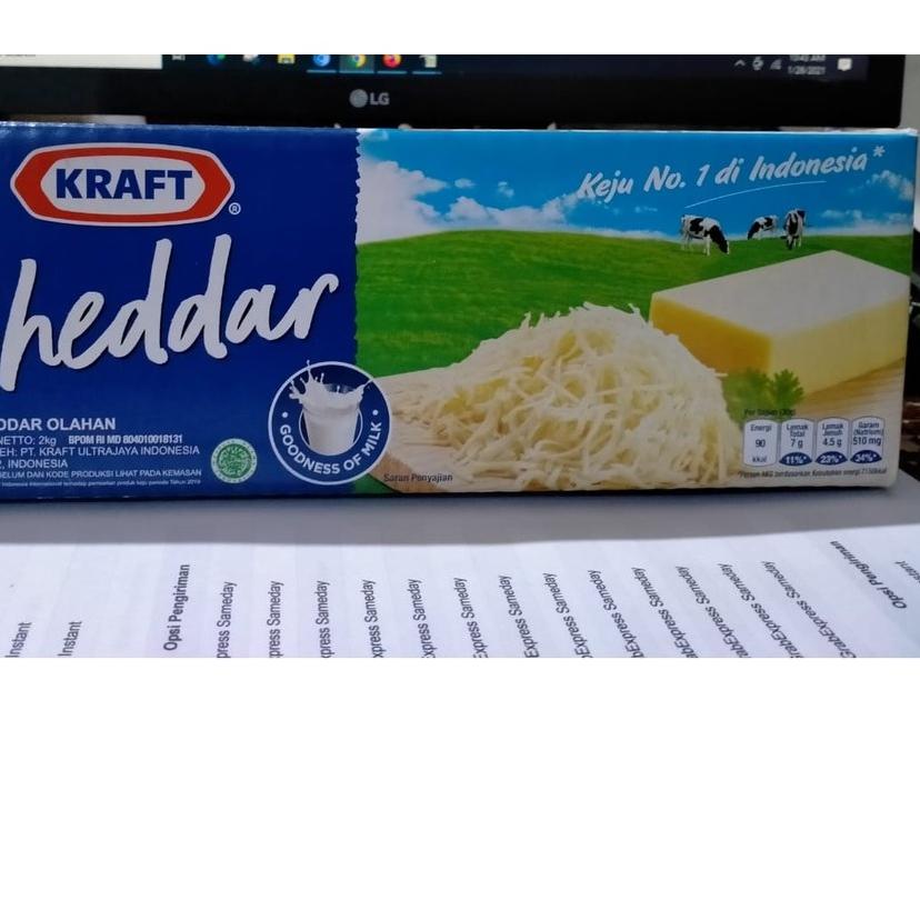 

✮ Keju Cheddar Kraft 2kg - Keju Kraft ☃