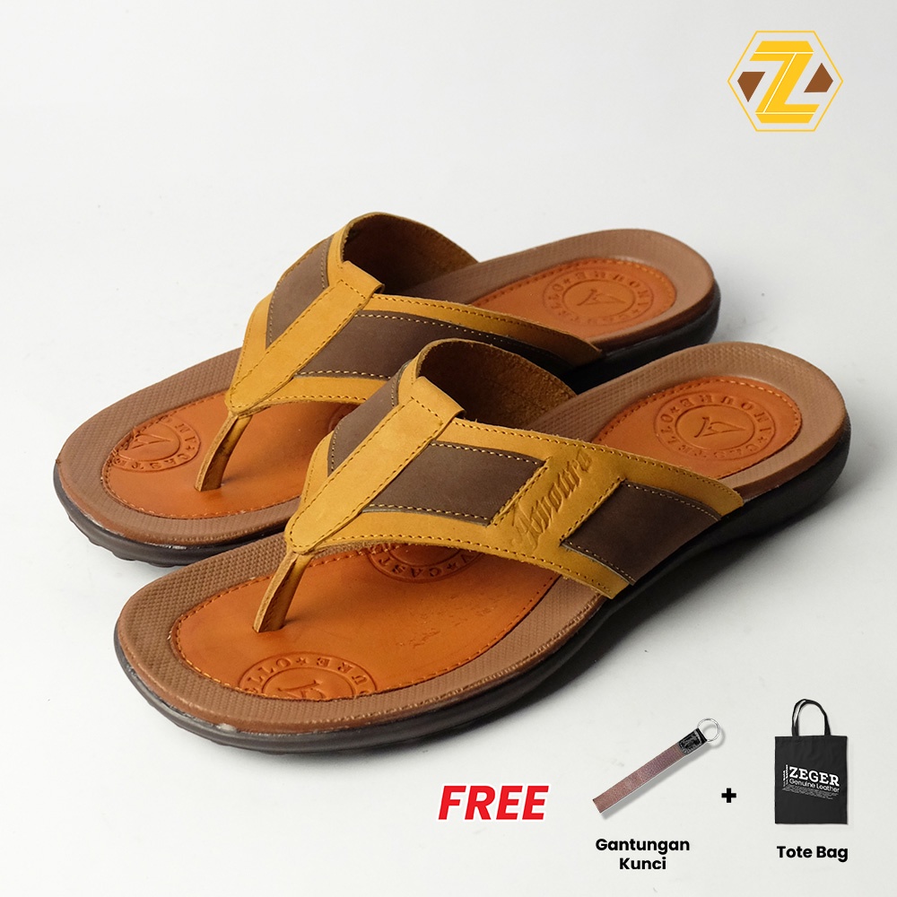 ZEGER Sandal Kulit Pria Casual Jepit - Bellamo 212