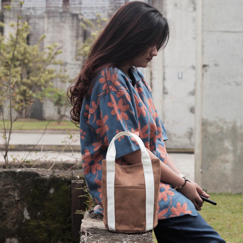 SATU ALAT Hand Bag BELLA JAPANESE 100% Canvas Premium Tebal Tas Kanvas