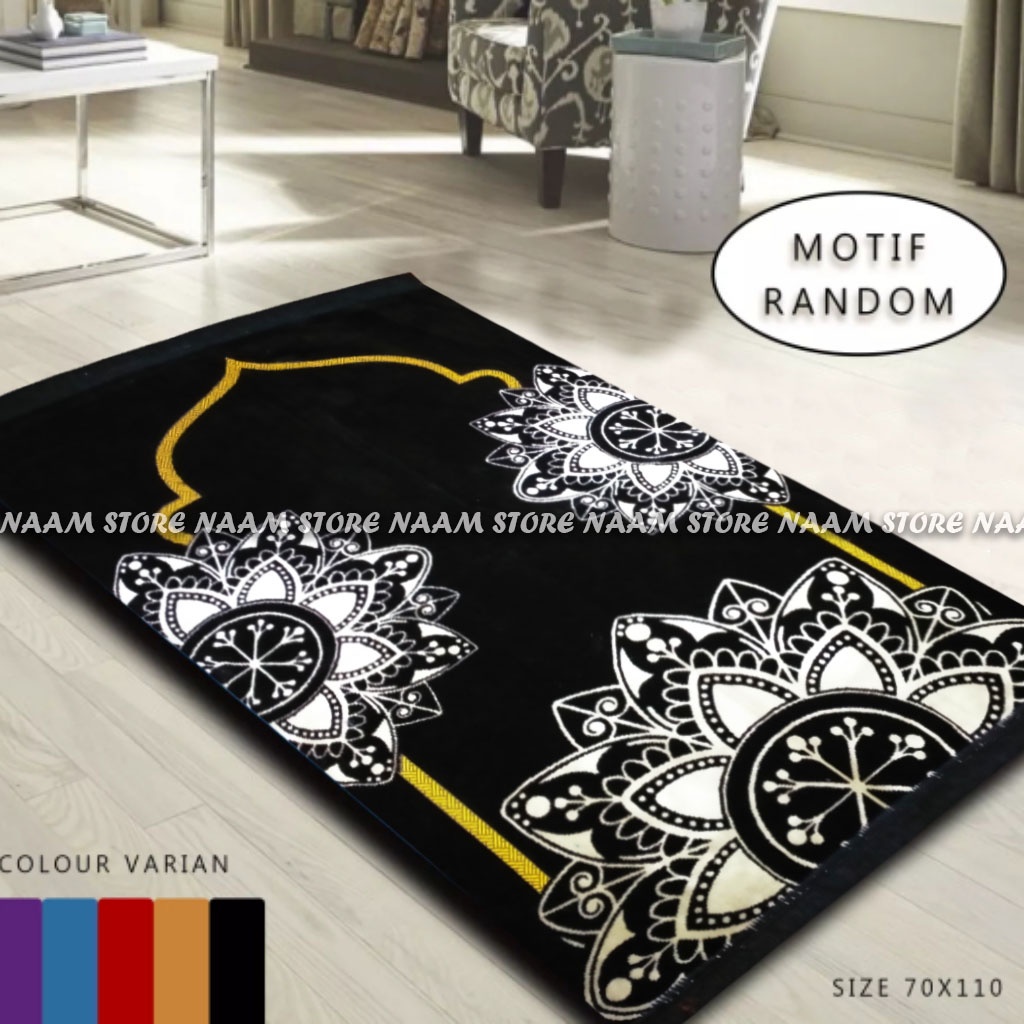 Sajadah   Floral Jumbo Ukuran 110x70cm Standart Motif Bunga Murah Naam premium tebal turki kecil dew