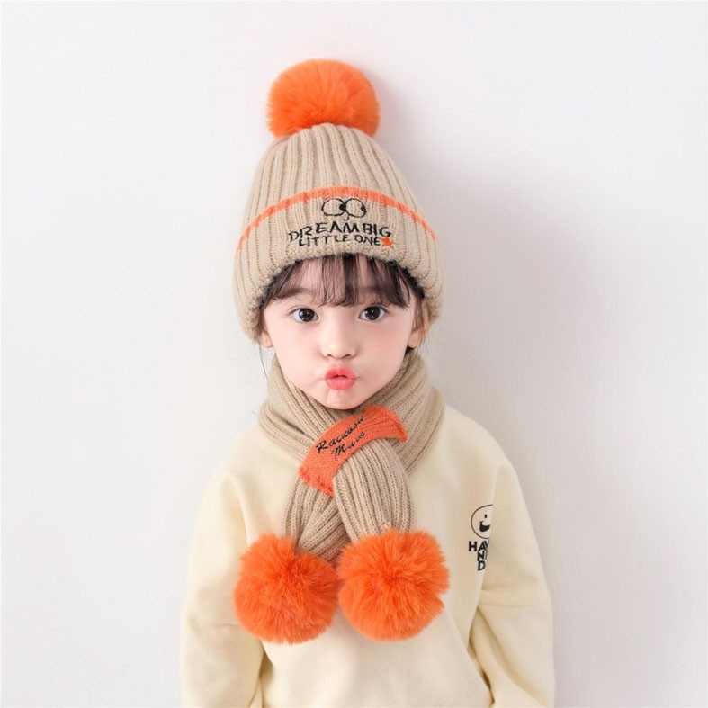 TOPI POM POM ANAK / TOPI KUPLUK DREAM BIG ANAK / TOPI ANAK RAJUT NC