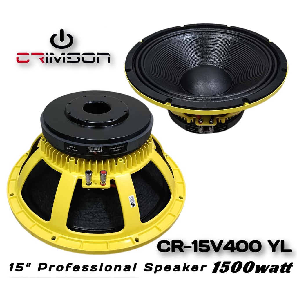 KOMPONEN SPEAKER CRIMSON CR-15V400YL SPEAKER 15 INCH CR15V400 YELLOW