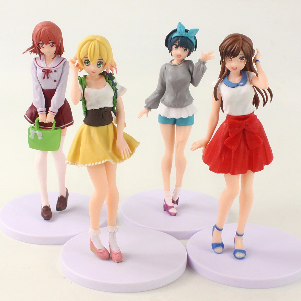4 Buah/Set Anime Kanokari Mizuhara Chizuru Nanami Mami Sakurasawa Sumi Sarashina Ruka PVC Action Fig