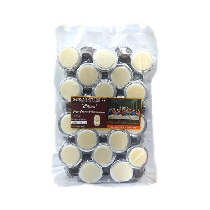Roti Perjamuan Hosti Polos +Anggur Premium Hosanna isi 40-Hosti Anggur