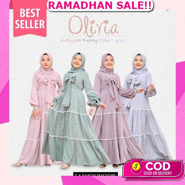Gamis Anak Cewek Tanggung Umur 9 12 Thn Terbaru 2023 3 4 Tahun 8 7 1 10 5 Baju Muslim Perempuan Rema