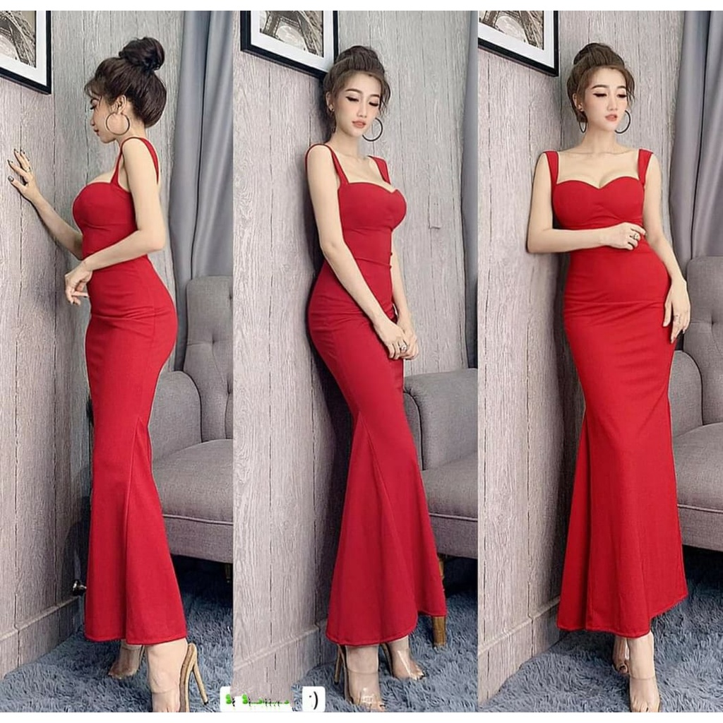 Dress Pesta Wanita Long Dress Scuba Pressbody 205 Dres /Long Maxi Dress Model Duyung Terbaru 2023 Wa
