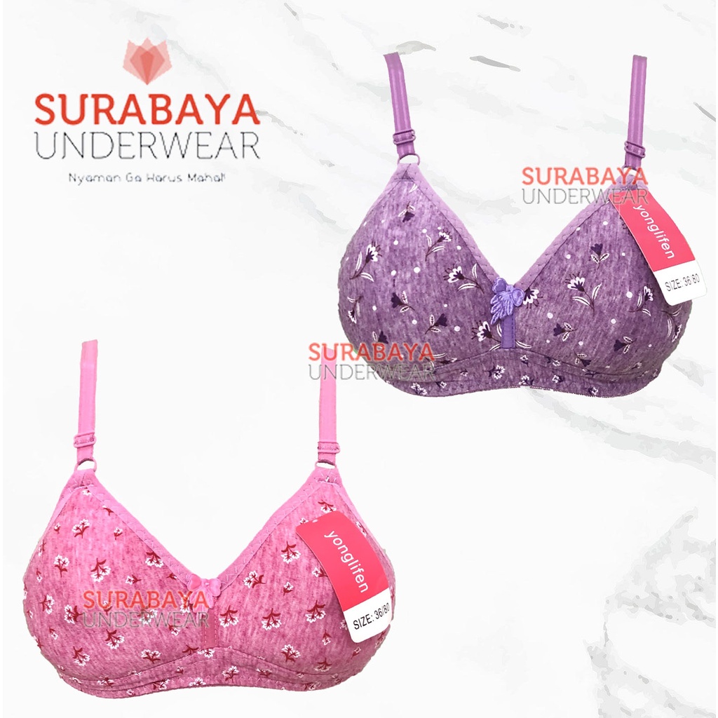 BRA / BH REMAJA MOTIF ROSE MAWAR TANPA KAWAT