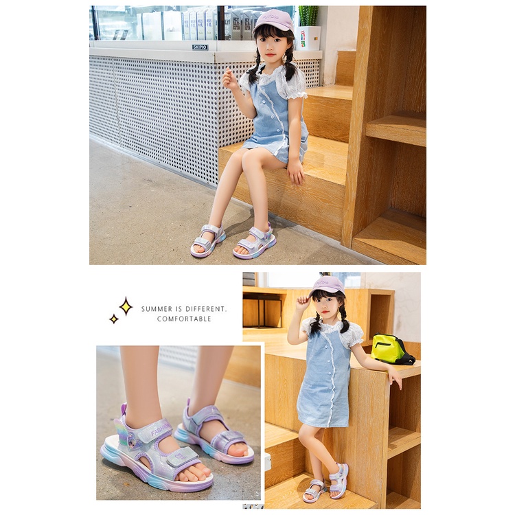 SANDAL SEPATU SENDAL JEPIT NON-SLIP ANAK PEREMPUAN DISNEY FROZEN ELSA INDOOR DAN OUTDOOR YY-6622