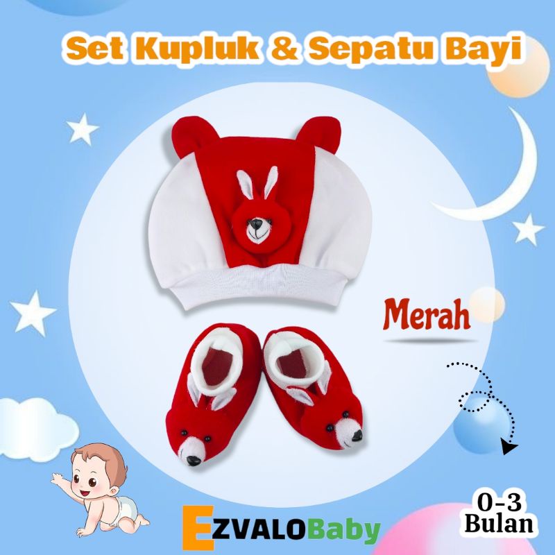 SEPATU SET KUPLUK KARAKTER KELINCI 0-3 BULAN