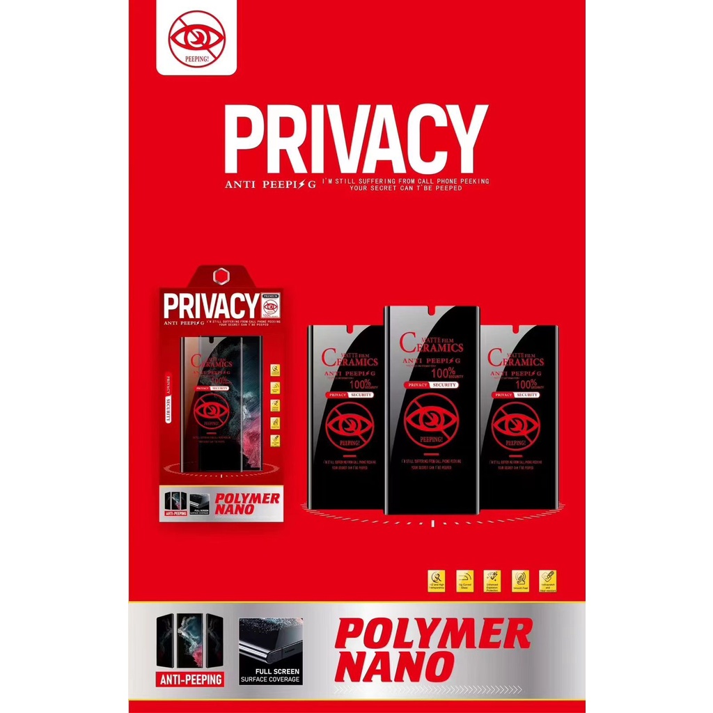 Anti Gores Full Cover Ceramic Matte Anti Spy Samsung Galaxy S23/Samsung S23 Plus/Samsung 23 Ultra/Sa