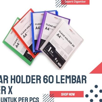 

12.12 HARGA GROSIR INTERX Clear holder A4 60 lembar Inter X buruan