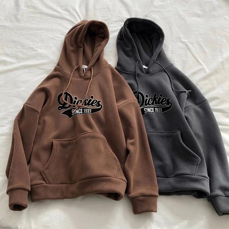 Parisdivarious Sweater Hoodie Jemper (Bordir) Dicks Bahan Fleece Size S - XXL (Pria &amp; Wanita)