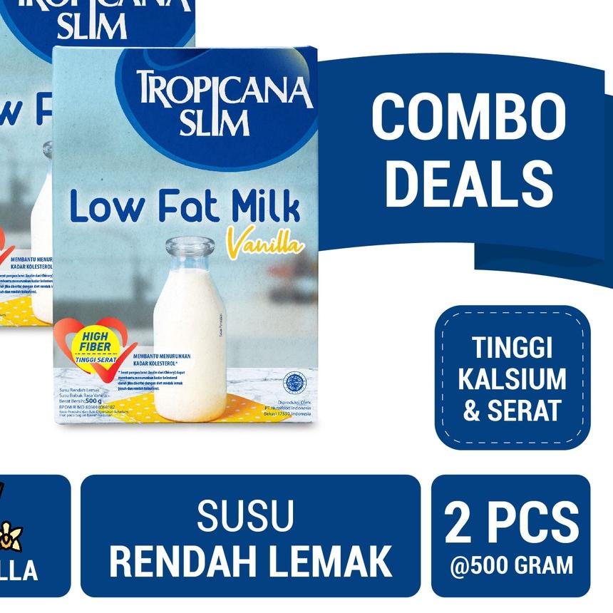 

✪ SPECIAL PROMO LIVE - BUY 1 GET 1 Tropicana Slim Susu Low Fat Vanilla 500gr - Bantu Turunkan Kolesterol ◌