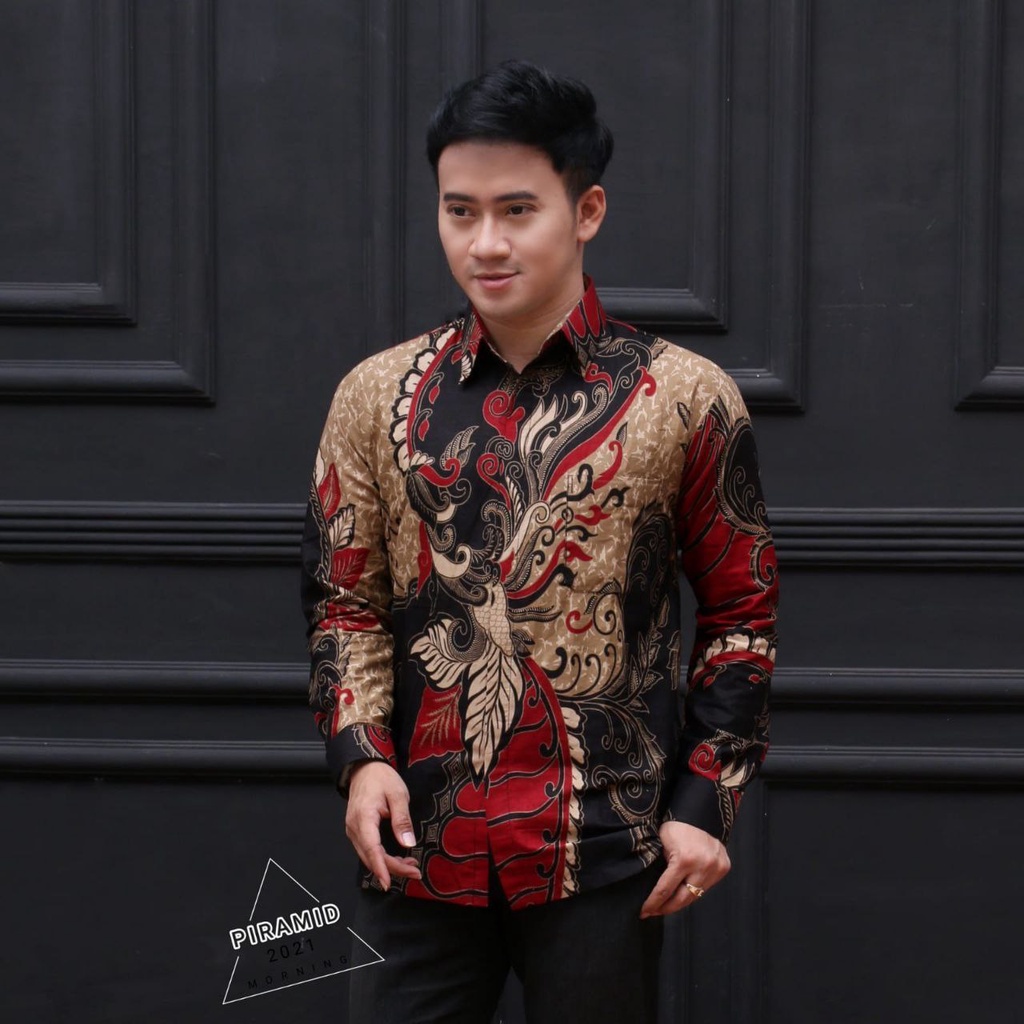 batik pria kemeja batik pria lengan panjang size m l xl xxl terlaris