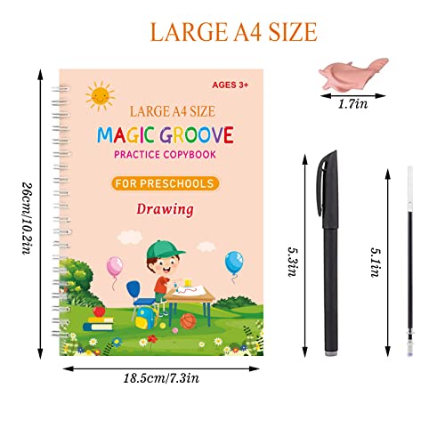 [COD] Sank Reusable Practice Copybook for Kids | Sank Magic Book + Refill Pen