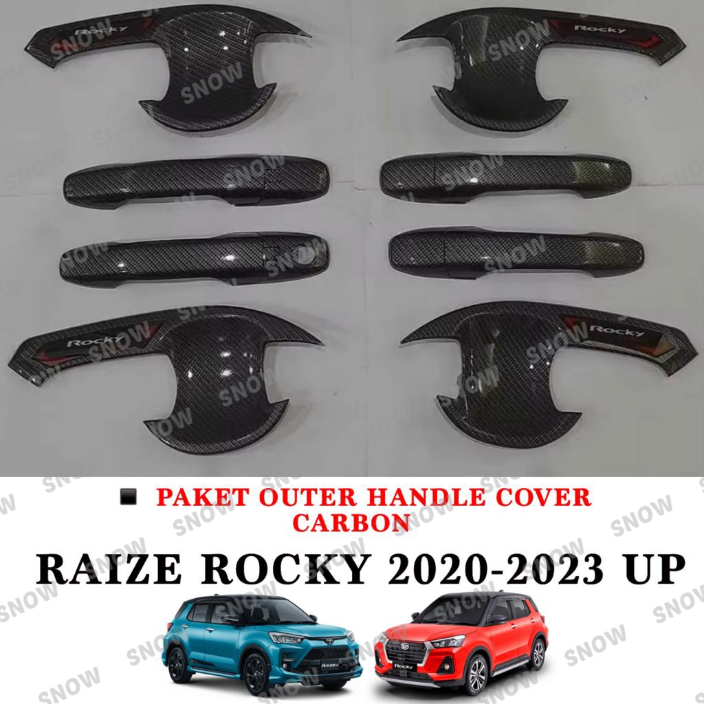 Paket Outer Handle Cover Raize Rocky 2021 2023 2024 Activo Carbon