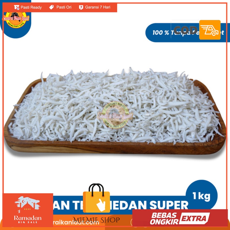 

Ikan Asin Kering Teri Putih Medan Halus Kualitas Super 1 Kg