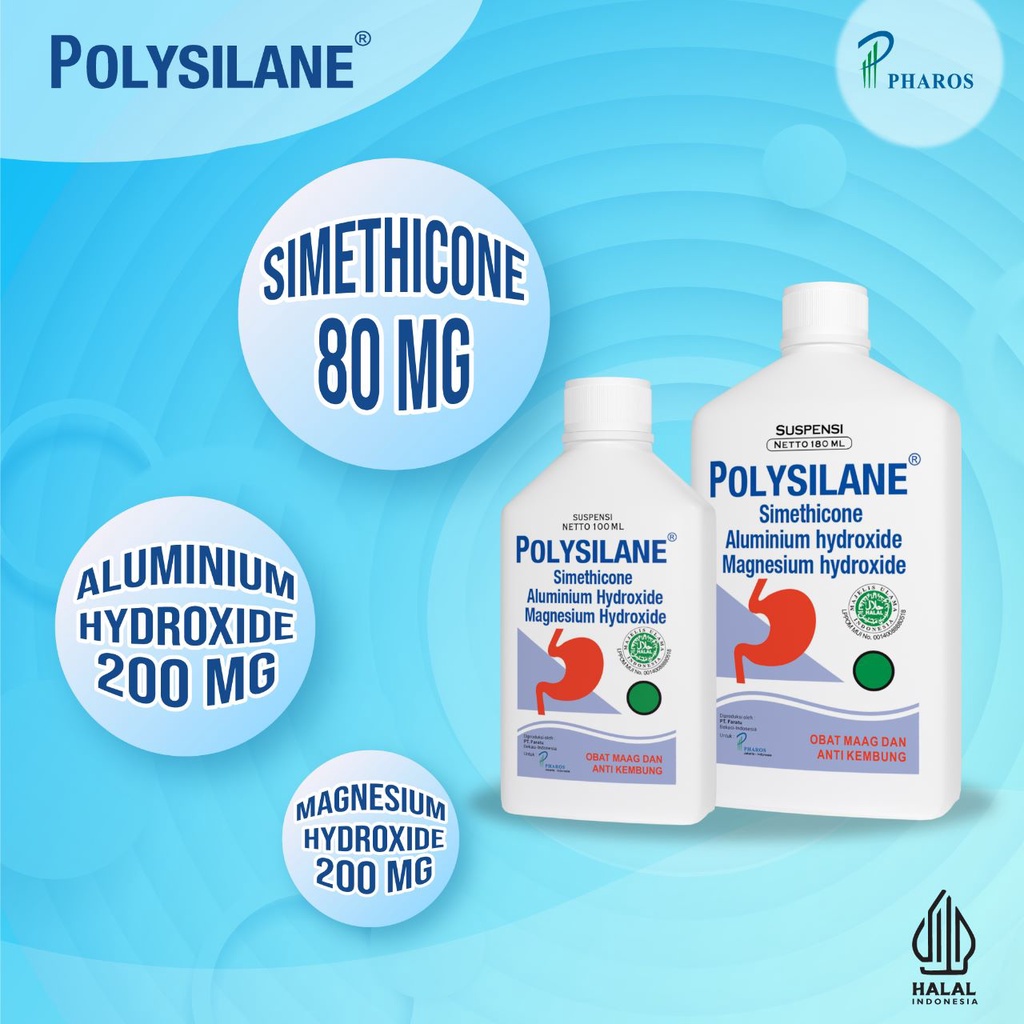 Polysilane 100 mL Sirup/Suspensi - Redakan Maag dan Kembung