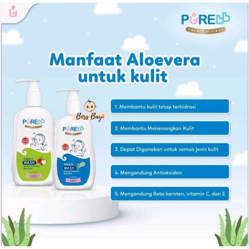 PURE BABY - PureBB Shampoo | PureBB Wash / Sampo - Sabun Mandi Bayi Freshy | Fruity 230ml