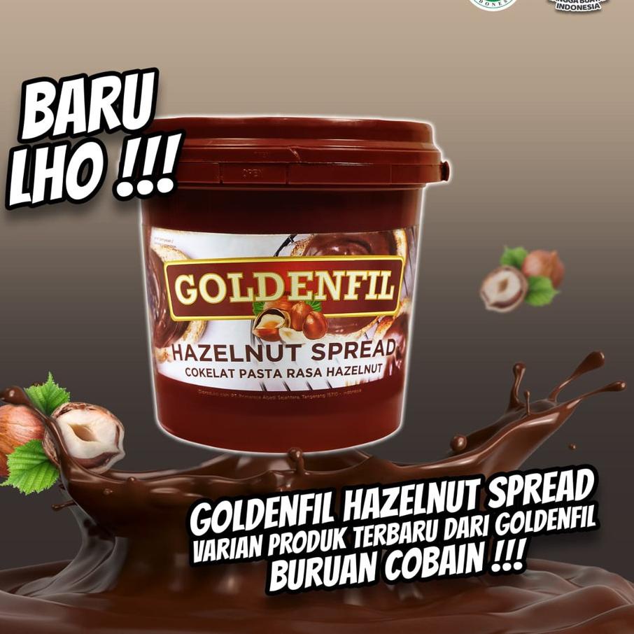 

℗ Goldenfil Hazelnut Spread 1kg / Selai Hazelnut TANPA Crunchy ☼