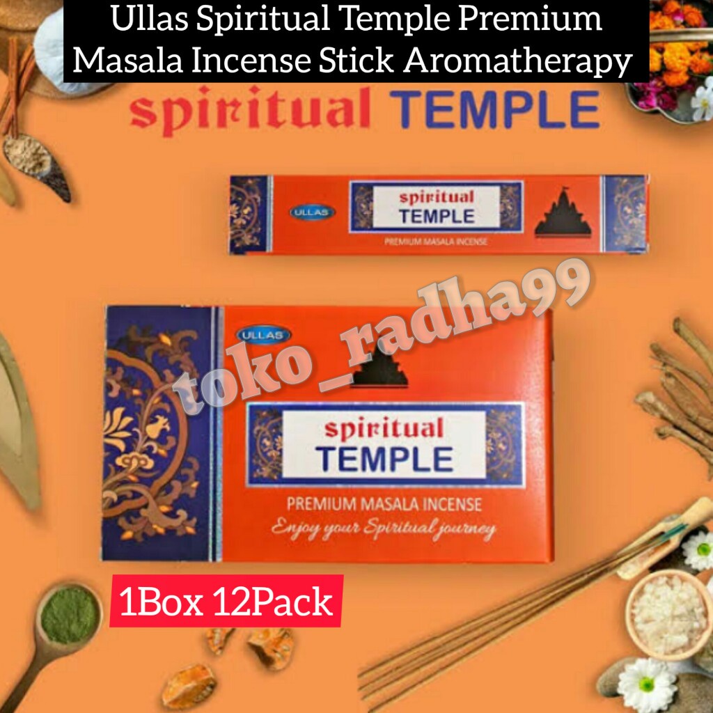 Dupa/Hio Ullas Spiritual Temple Premium Masala Incense Stick Aromatherapy 1Box 12Pack