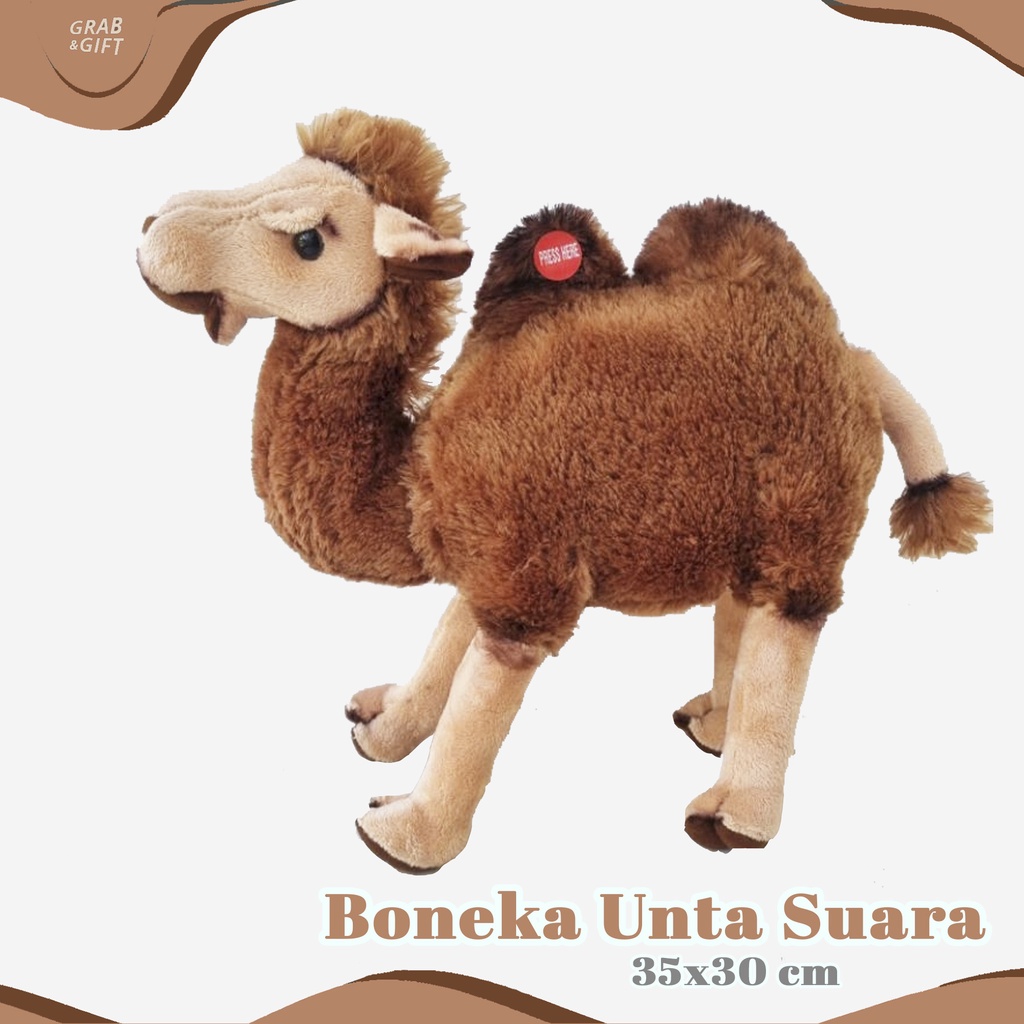 Boneka Unta Camel dengan Suara 35x30cm Pet-Pet Press