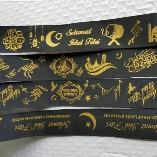 

Pita Ribbon Tali Hampers Kotak Lebaran 2.5 Cm Parcel Idul Fitri 072