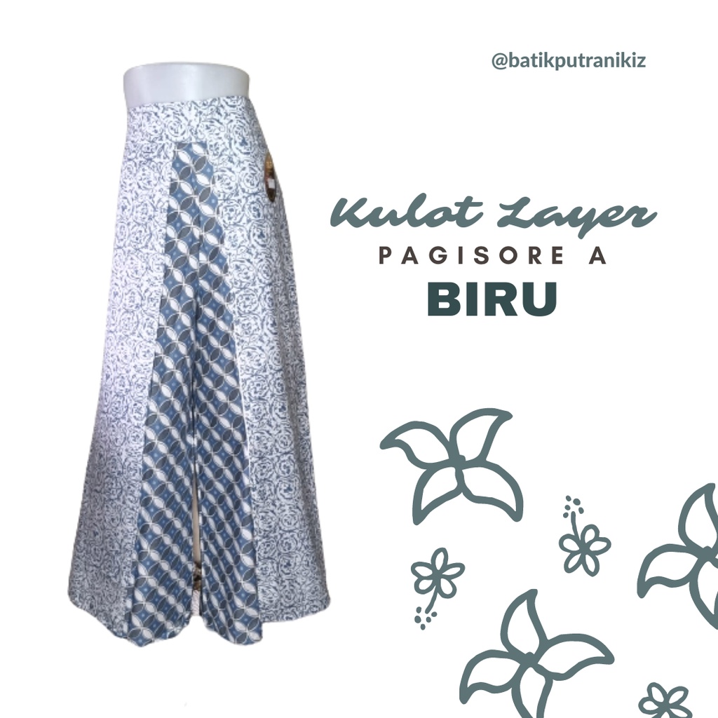 (COD) Celana Wanita Kulot Batik Layer Bawahan Kondangan