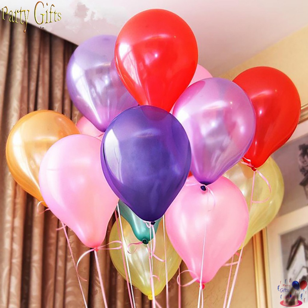 balon latex metalik bulat warna warni uk 12 biru merah pink hitam putih coklat ungu（1 PCS）