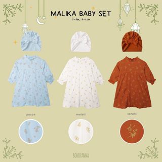 RAYA COLLECTION BHPN MALIKA SET / MALIKA BABY SET/ SETELAN ANAK PEREMPUAN