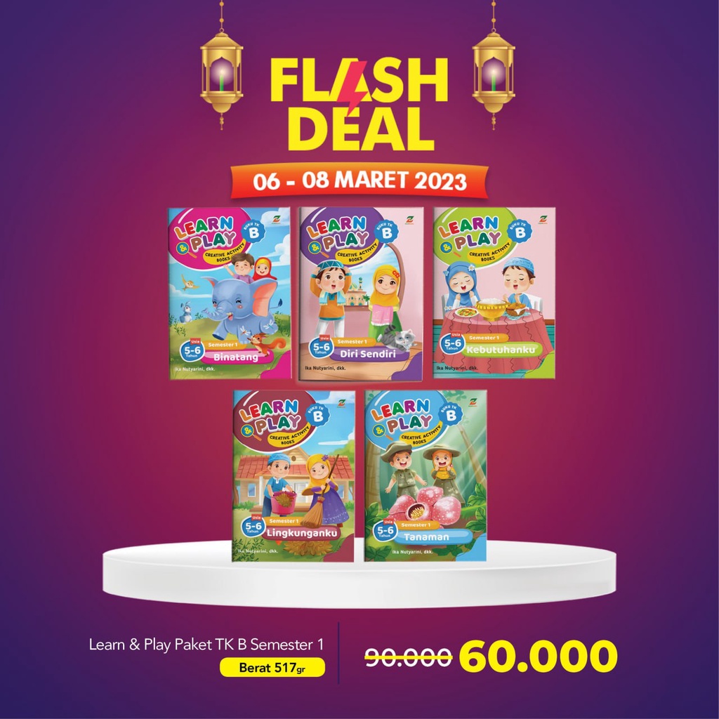 Bluescorner Books - ZiyadBooks Learn & Play Buku Paket TK B Semester 1