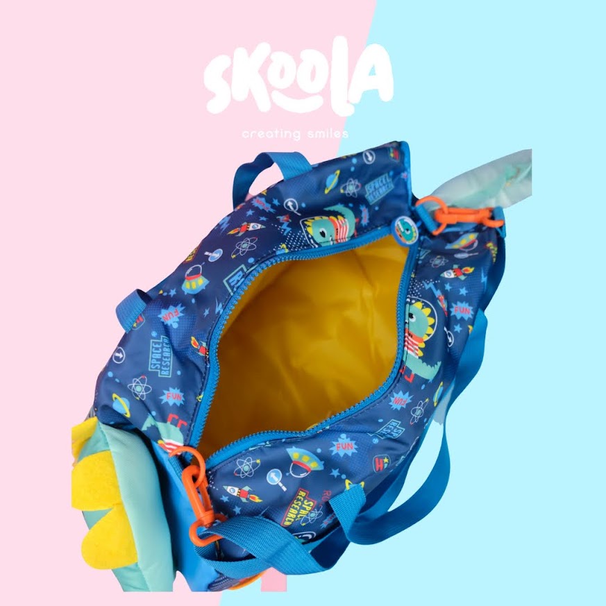 Skoola Tas Travel Pakaian Gym Anak Laki - Laki Astronot Dinosaurus Bola - Duffle