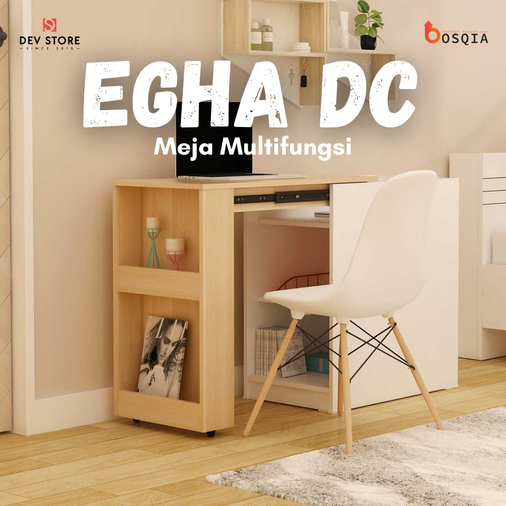 Meja Belajar / Meja Kerja / Meja Multifungsi / Meja Geser / Sliding Table / EGHA DC