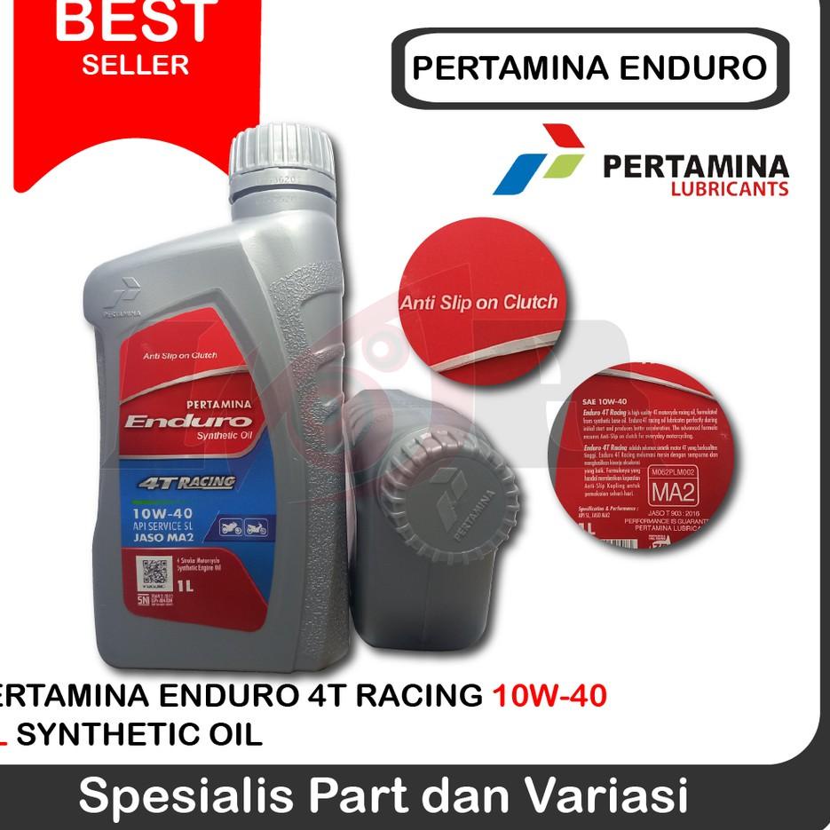➢ Pertamina Enduro Racing 1 Liter 10w40 JASO Ma2 API SJ Oli Motor Sport ✶