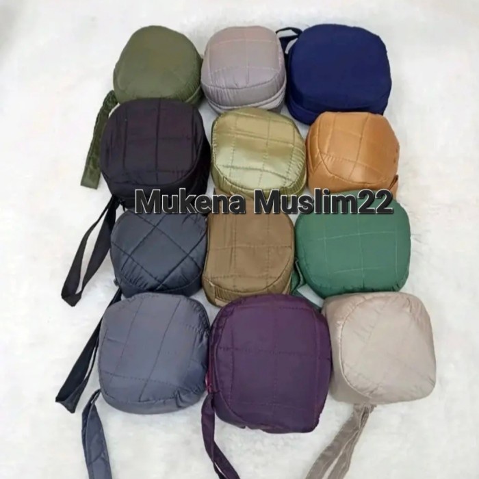 Mukena Traveling Mini 2In1 Kecil Parasut Korea Free Sajadah