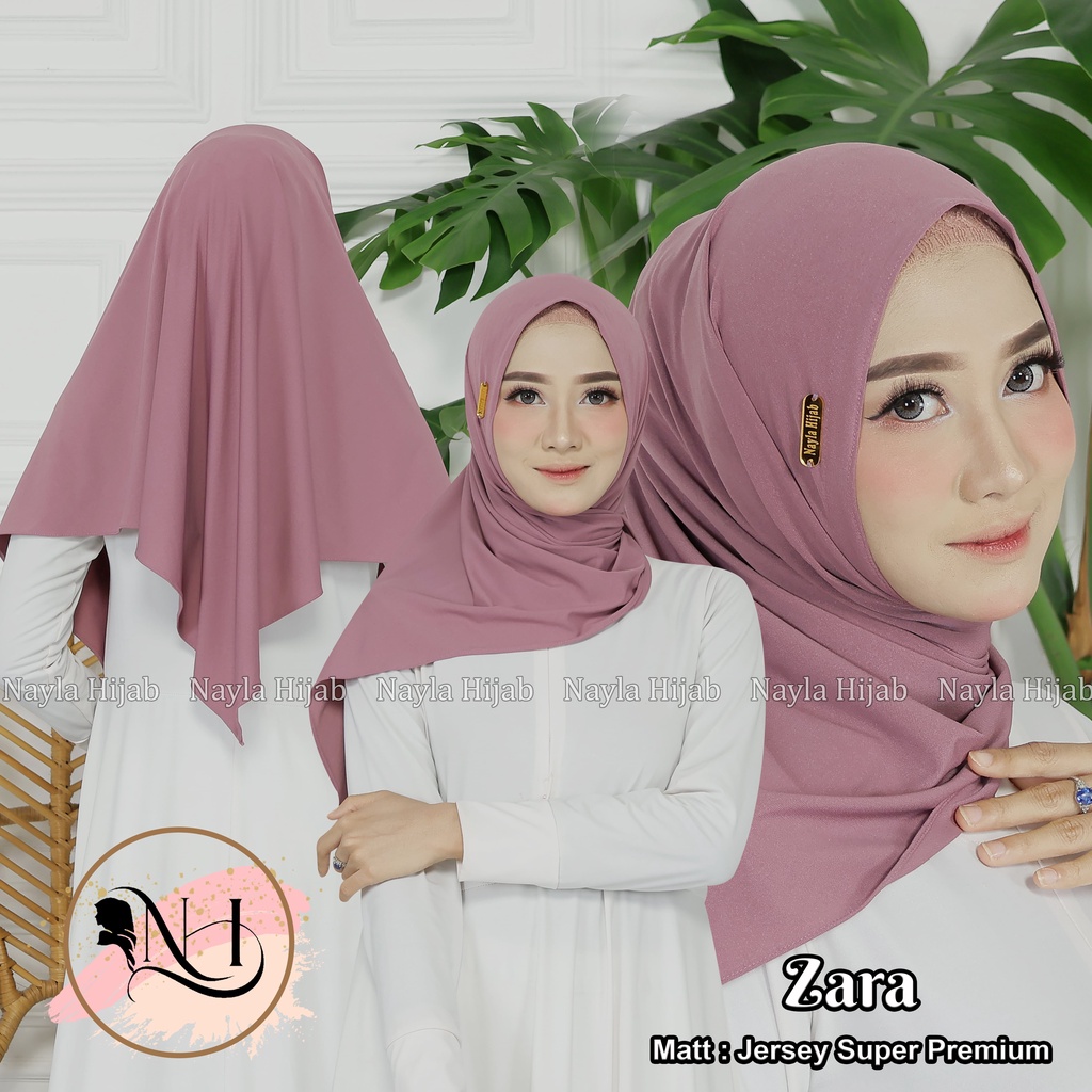 Jilbab Segitiga Instant Jersey Premium Hijab Zara Segitiga Instan Jersey Nayla Hija'b