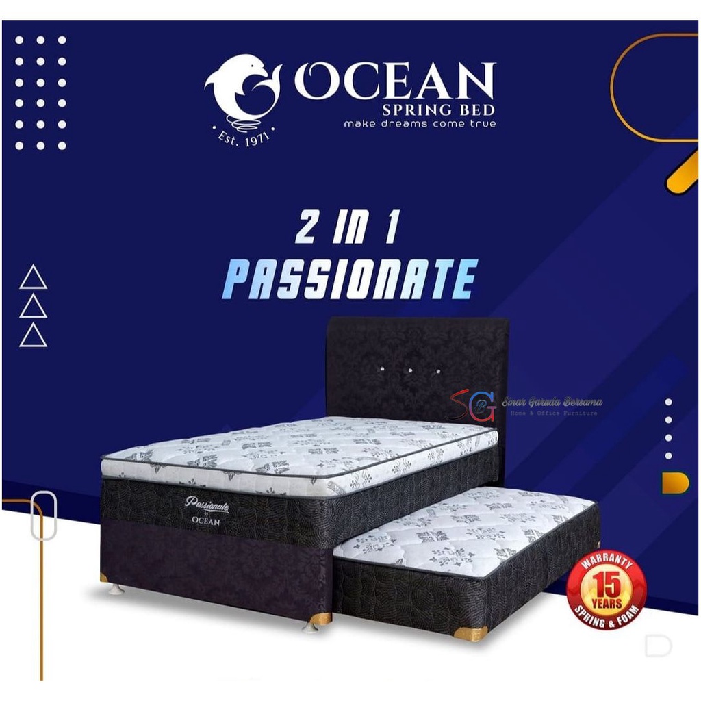 OCEAN SPRING BED KASUR 2IN1 KASUR SORONG / KASUR DORONG OCEAN PASSIONATE