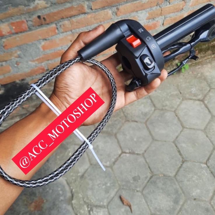 ✬ GAS SPONTAN KSR DOMINO + KABEL GAS SERAT CARBON DOMINO UNIVERSAL MATIC BEBEK SPORT GAS SPONTAN 1 K