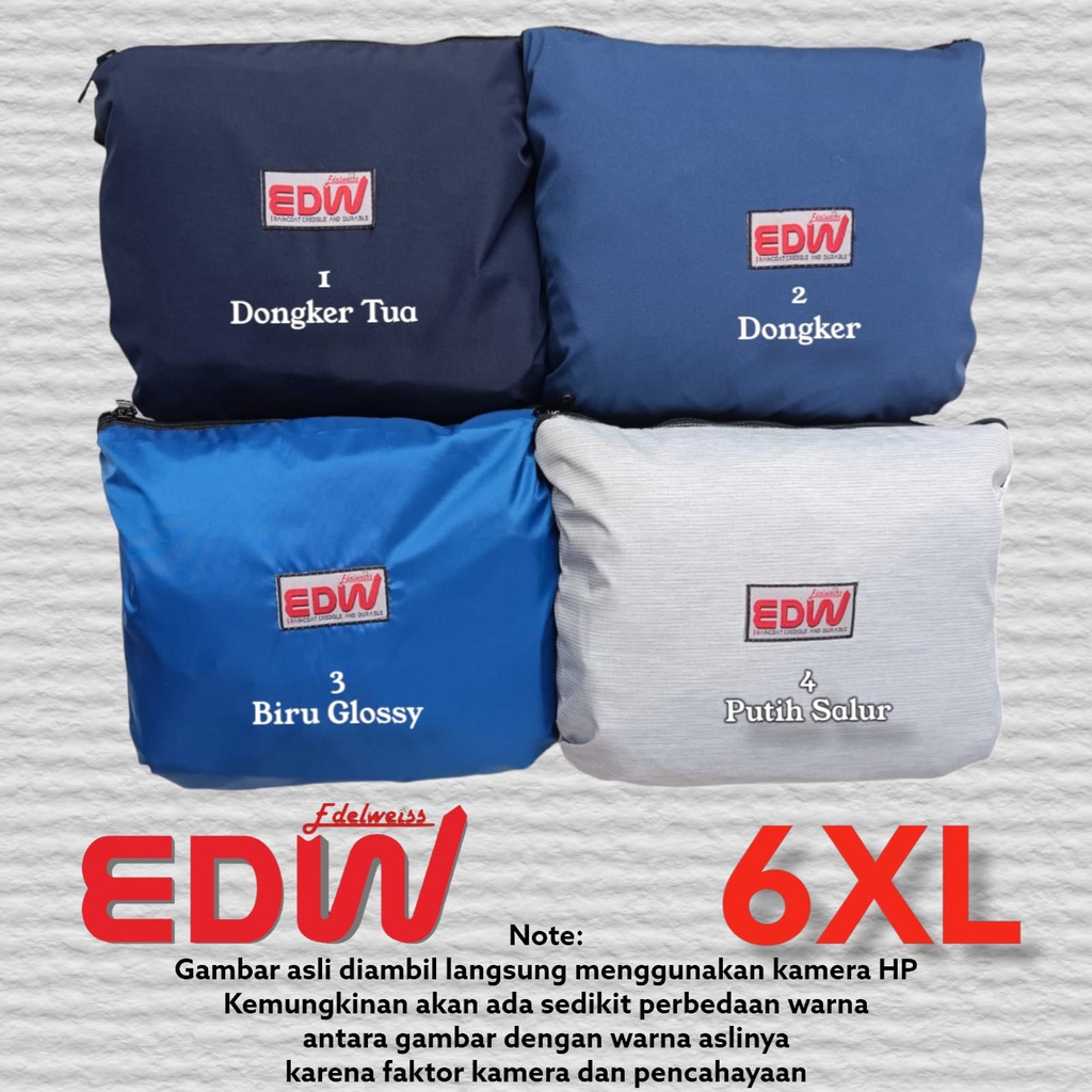 Jas Hujan EDW Edelweiss Ukuran XXXXXXL / 6XL / 6L  Size Super Jumbo Terbesar