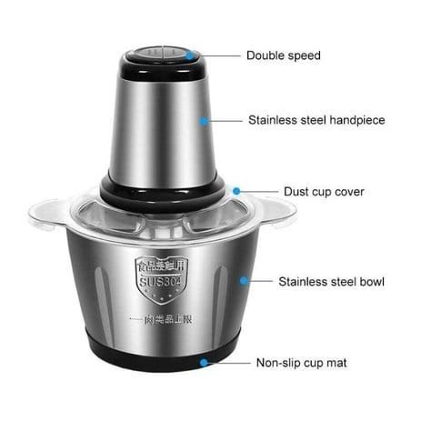 Blender Daging Chopper Stainless 2L Penggiling Daging Multifungsi Meat Grinder Blender besi