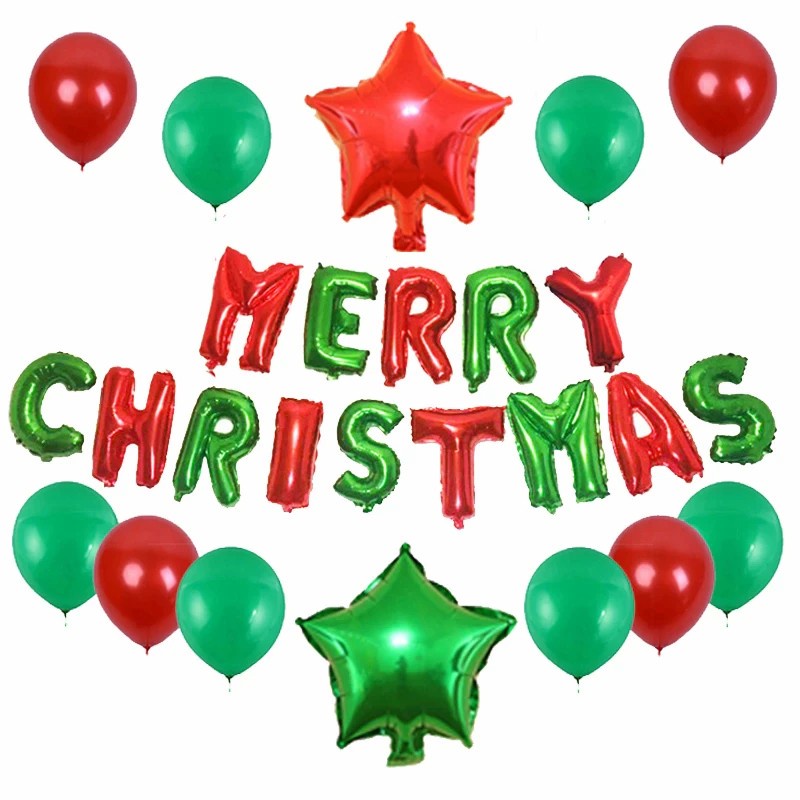 Balon Foil Huruf Set Merry Christmas / Balon Tulisan Merry Christmas / Balon Merry Christmas / Balon Set Merry Christmas