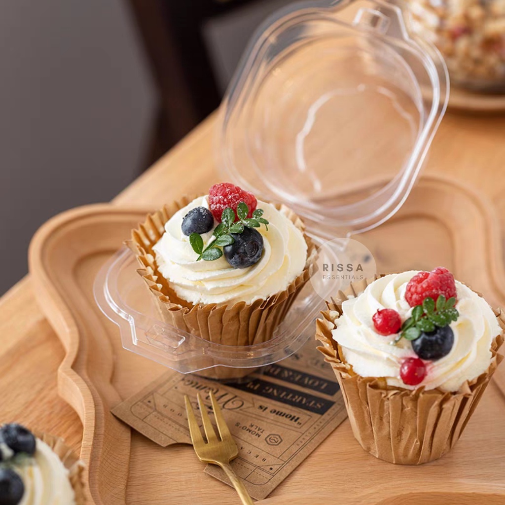 

2Xbtygneal Sakha Snack ) [Isi 10 Box] [Rissa] Kotak Kue Kotak Packaging Kotak Muffin Cupcake Klip