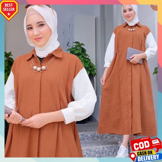 Gamis Dewasa Elegan Games Lebaran 2023 Model Terbaru Longdres Wanita Simpel Games2021 Seragam Abaya 