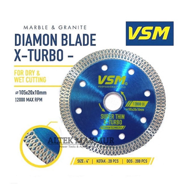 Diamond Wheel VSM Turbo X Superthin / Mata Potong Keramik Granit 4 Inch
