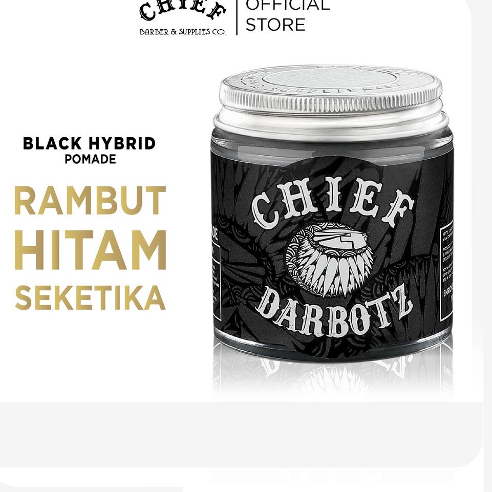 ✱ CHIEF x DARBOTZ BLACK HYBRID - Pomade  Penghitam Rambut 3,18oz ➸