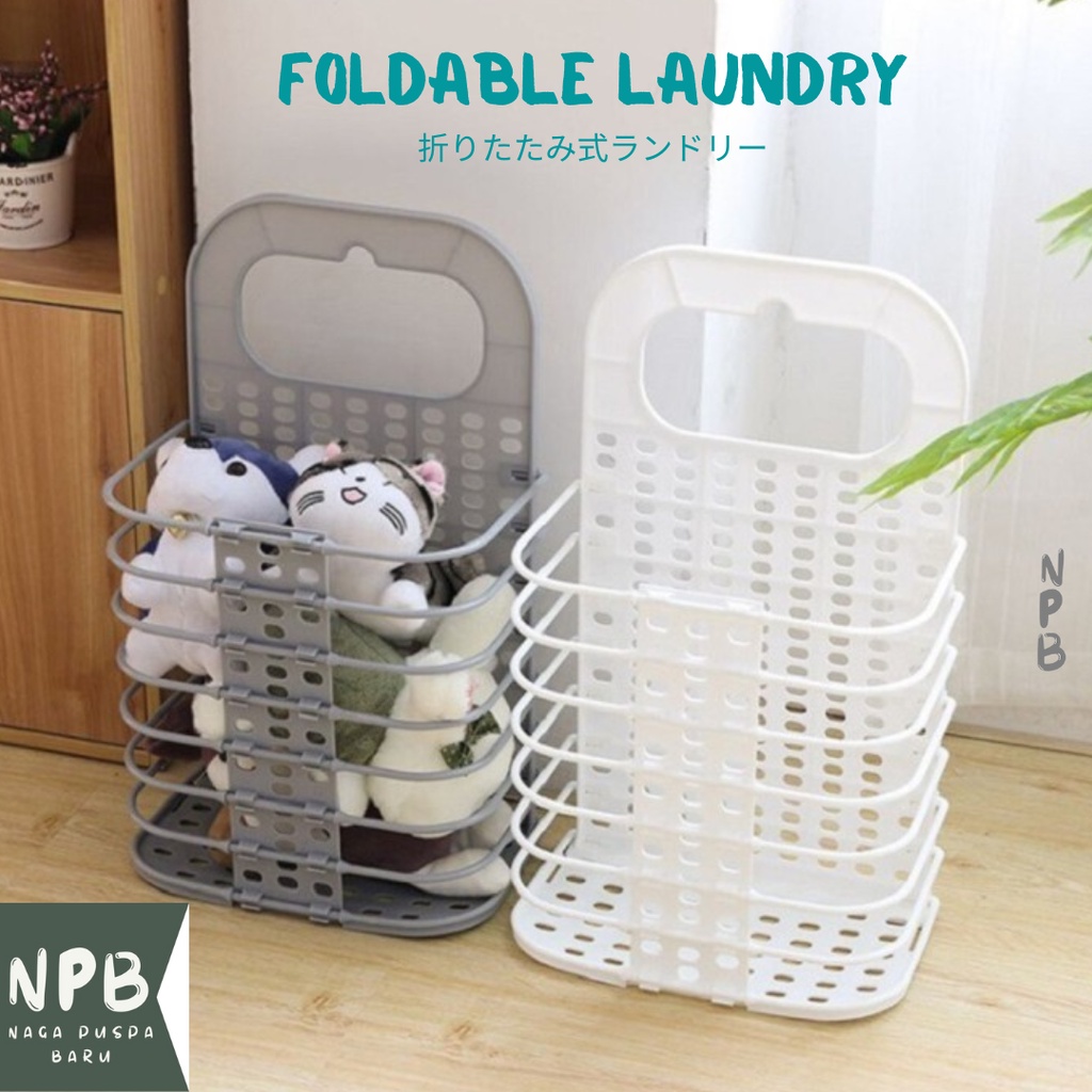 KERANJANG LIPAT GANTUNG PAKAIAN KOTOR PORTABLE - FOLDABLE BINATU LAUNDRY