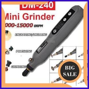 Grinder Mini Listrik Cordless Bor Mini Set 3 Kecepatan Grinding Mesin Poles USB Ukiran Pena Mata Bor