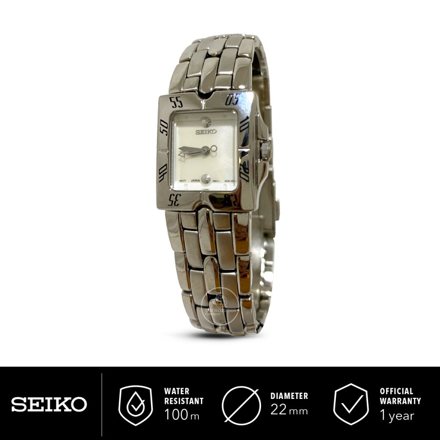Jam Tangan Wanita Seiko Classic Kotak SXGB69P1 SXGB69 Stainless Quartz