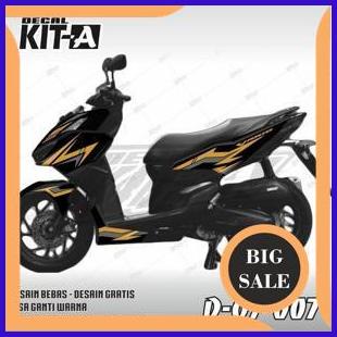 Decal Vario 160 Hitam emas dekal  vario 160 stiker motor striping sticker honda vario 160 2022 hitam